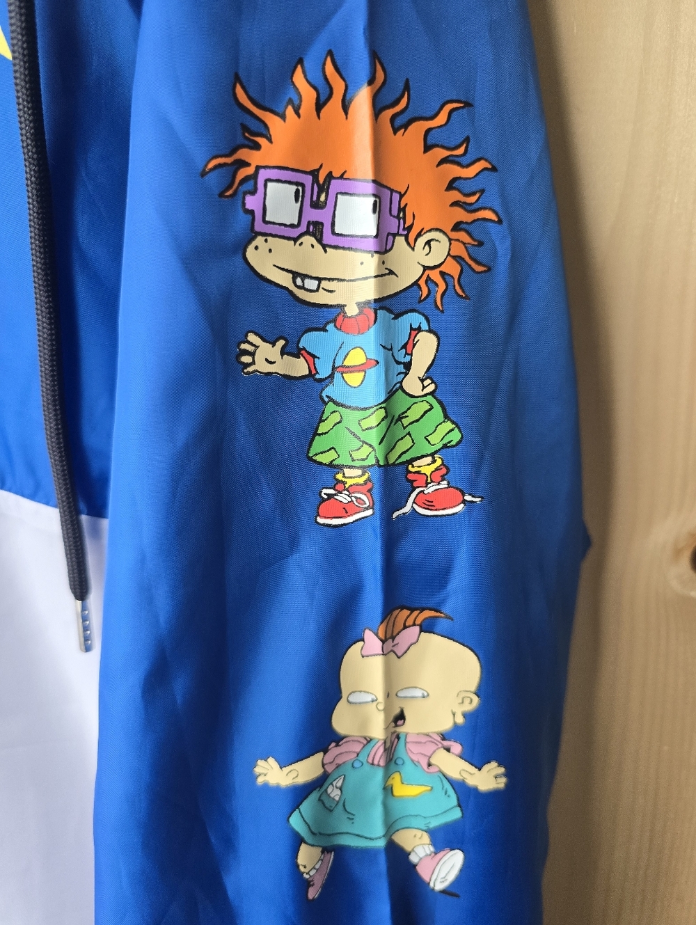Nickelodeon Rugrats Pullover Windbreaker Cartoon Jacket Blue White Mens Medium - Picture 7 of 13